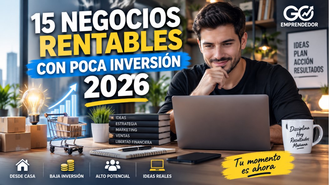 15 negocios rentables con poca inversión para emprender en 2026
